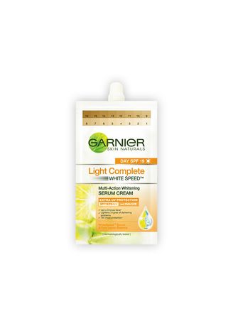 garnier whitening serum cream extra uv spf 19