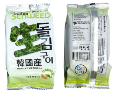 Seasoned seaweed clearance