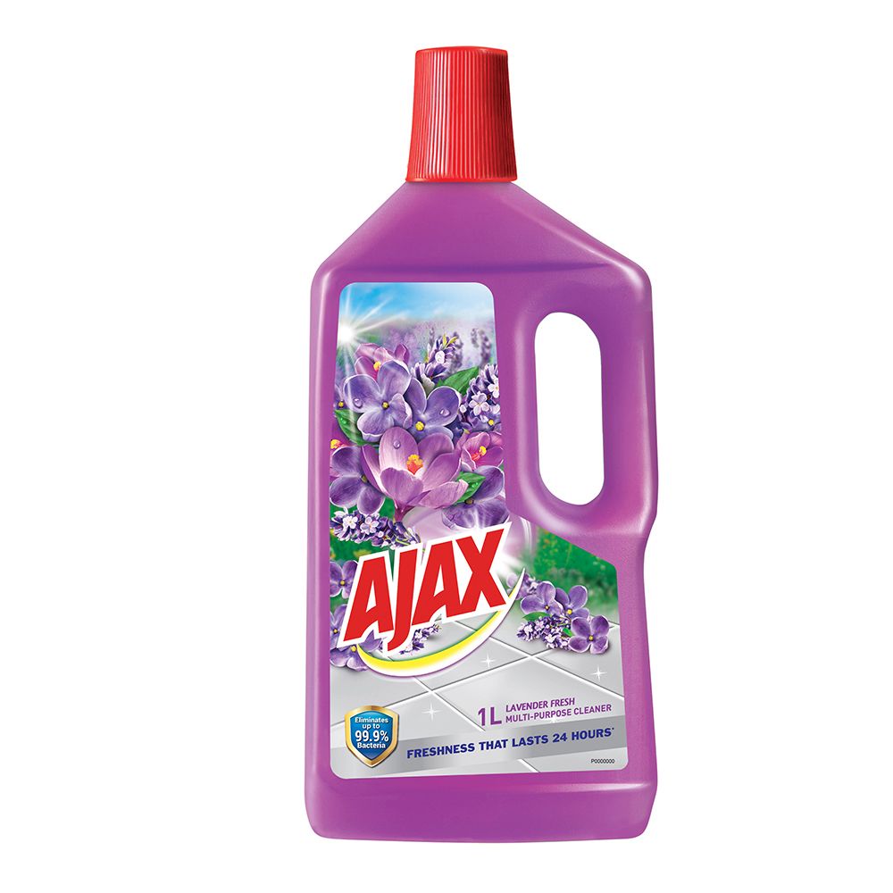 Ajax Antibacterial Multipurpose Cleaner Lavender Fresh 1l All Day