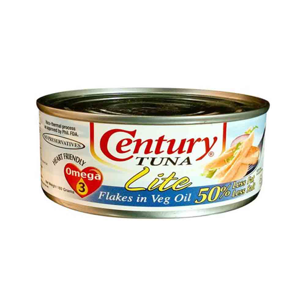 Century Tuna Flakes In Vegetable Oil Lite 180G All Day Supermarket