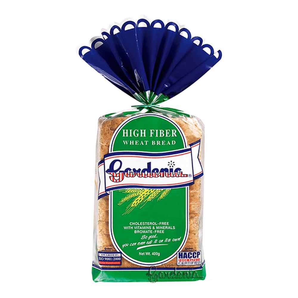 Gardenia High Fiber Wheat Bread 400G All Day Supermarket